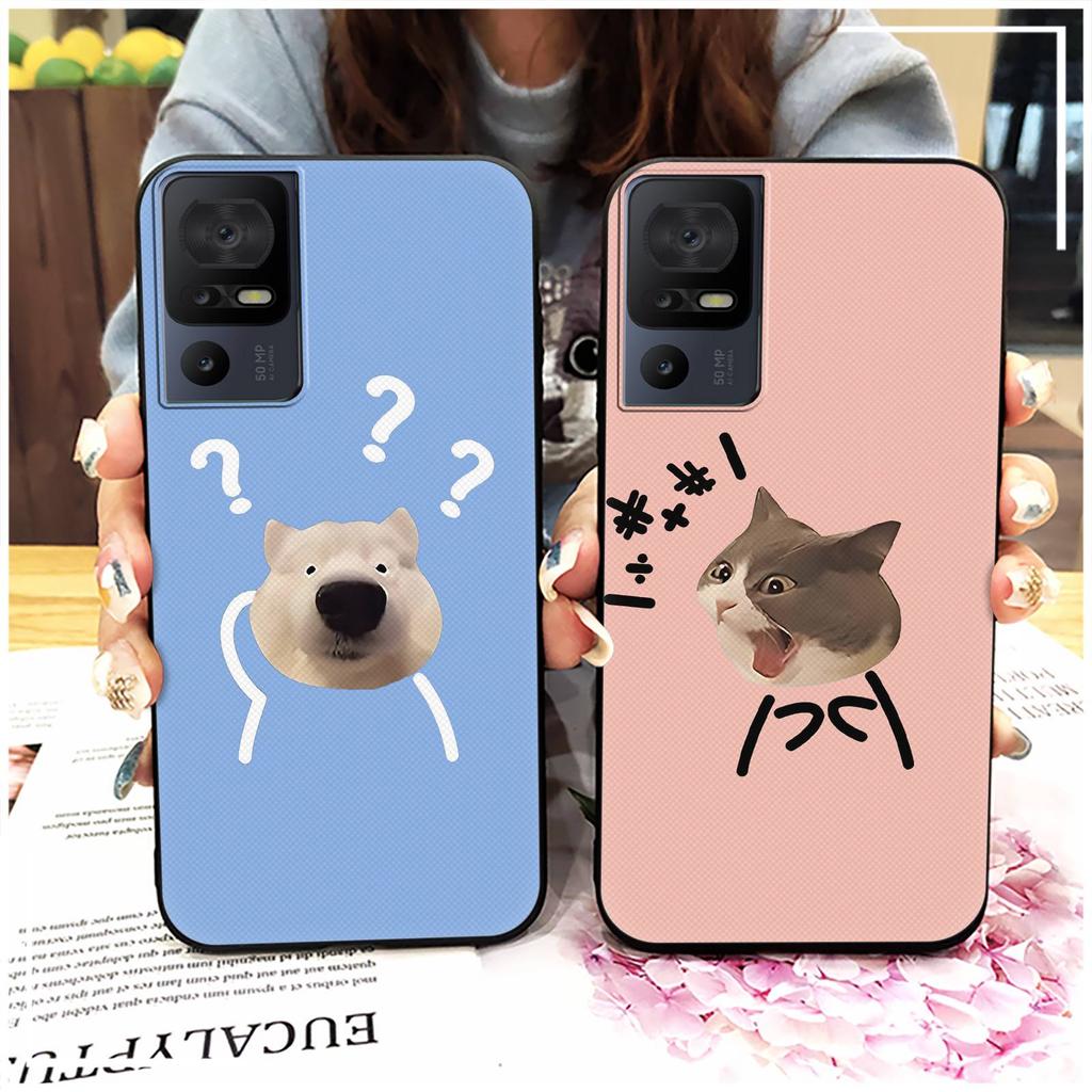 Couple Cartoon Phone Case For TCL 40SE/T610K Dirt-resistant Phone Pouch Cute Protective Anti-knock Anti-dust Silicone