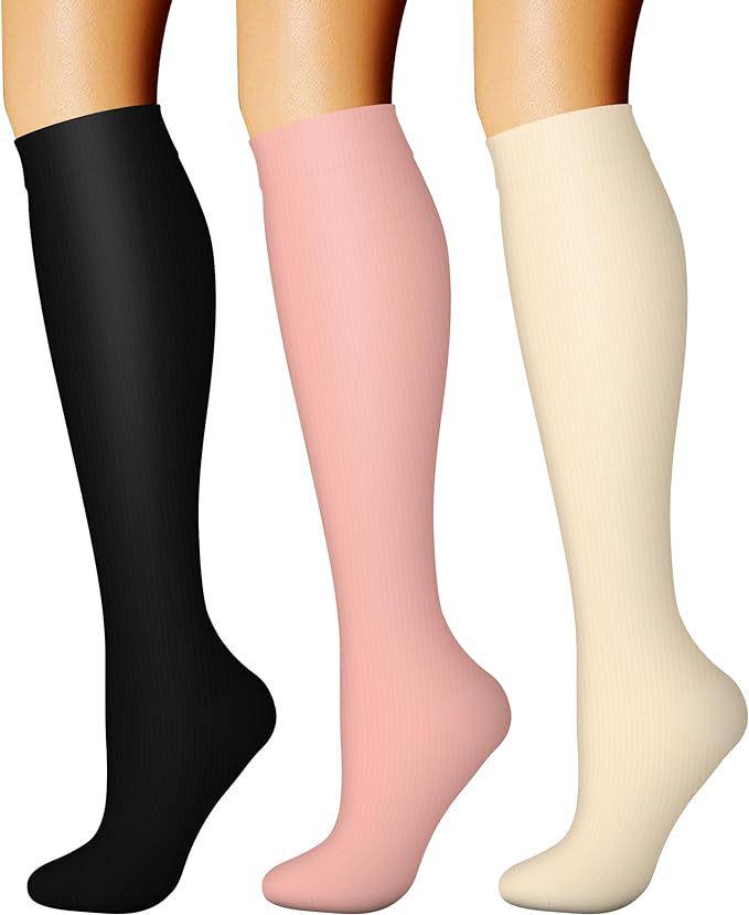 

3-Pack Series Cross-Border Sports Compression Knee-High Calf Socks & Jump Rope Cycling Socks Small/Medium