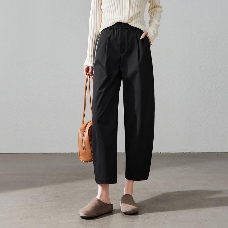 SOFSIL Women s Elastic Waist Cropped Harem Pants 30/XXL