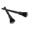 2pcs Soft Car Detailing Brush Set Multi Purpose Automotive Cleaning Brush Universal for AutoBlack