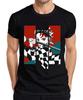 Demon Slayer Dämonenjäger Katana Karomuster Anime Manga Geschenk Herren T-Shirt