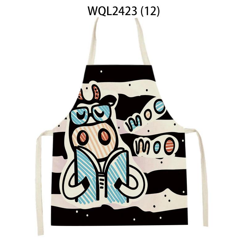 Animal Elephant Monkey Kitchen Aprons Linen Aprons Home Cooking Baking Accessories Aprons Kitchen Accessories Delantal Cocina