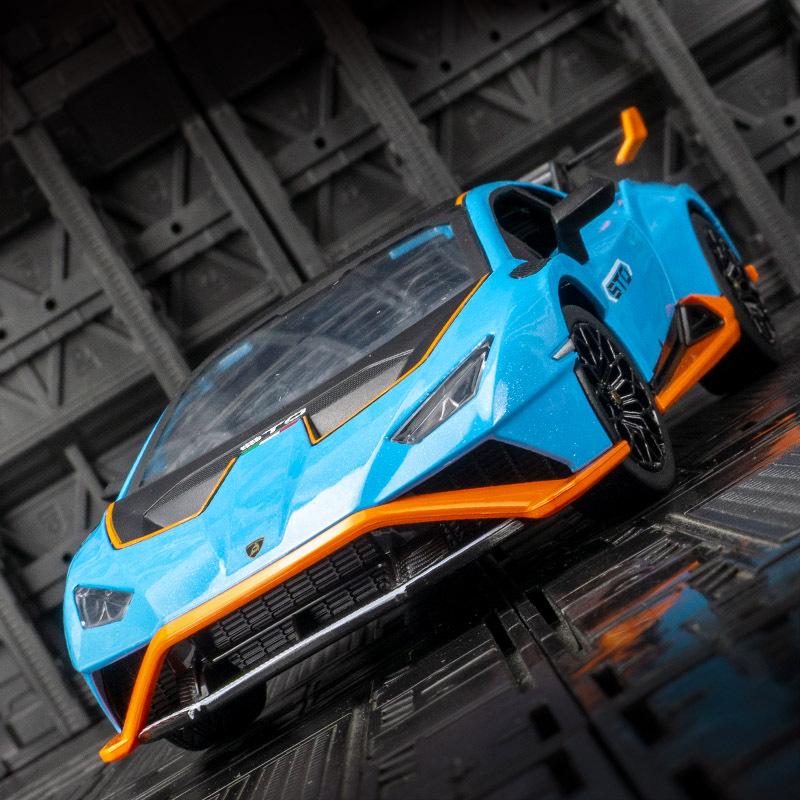 

Caipo 68284K Lamborghini STO Alloy Model: Hurricane Supercar with Sound & Light, Collectible Toy Car Gift. серый