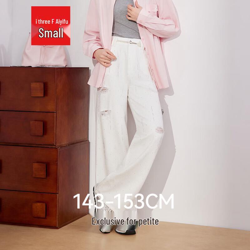 IEF Petite High-Waist Wide-Leg Denim Jeans M