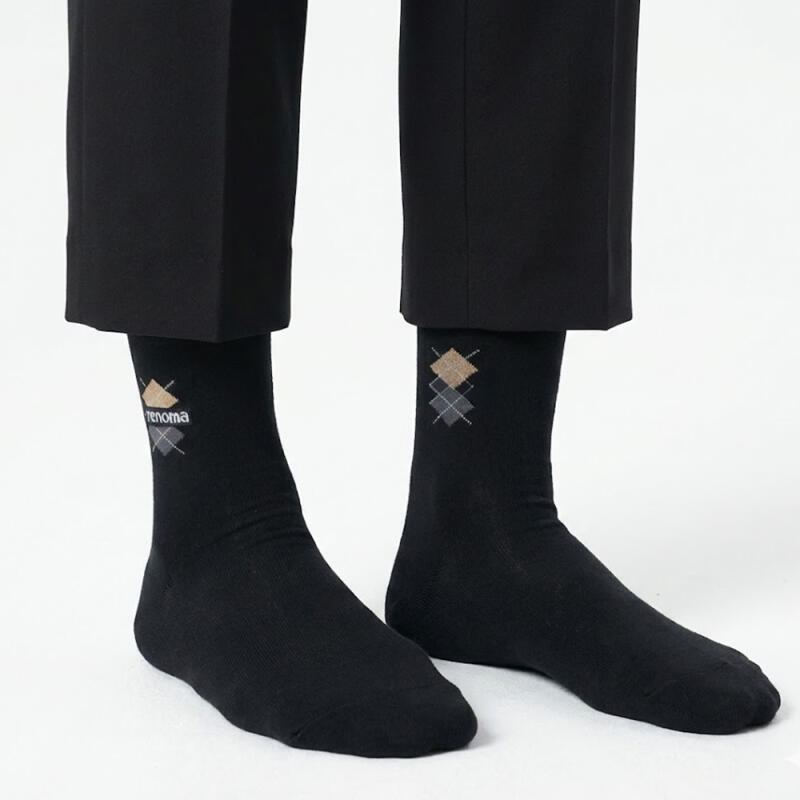 RENOMA Men's Formal Argyle Long Socks 3 Pack