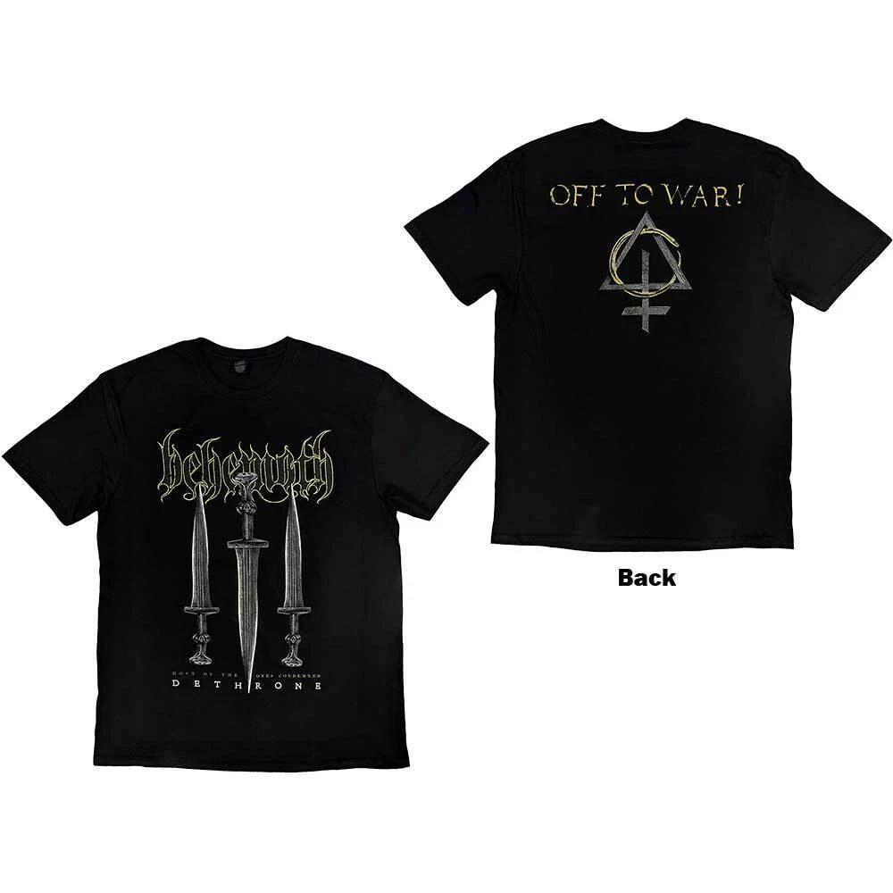 Behemoth Unisex T-Shirt: Off To War! (Back Print) (Large) S