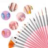 15pcs Professional Nail Art Brush Set Design Tip Acrylic UV Gel Lines Painting Drawing Carving Dotting Pen DIY Manicure Tool