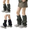 Verstellbare Kordelzug Cargo Beinwärmer für Damen Harajuku Punk Bandagen Baggy Fußabdeckung Kniehohe Socken Gamaschen