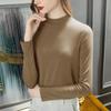 Modal bottoming shirt women's semi-turtleneck spring and summer new women's clothing long-sleeved inner slim-fit solid-color top