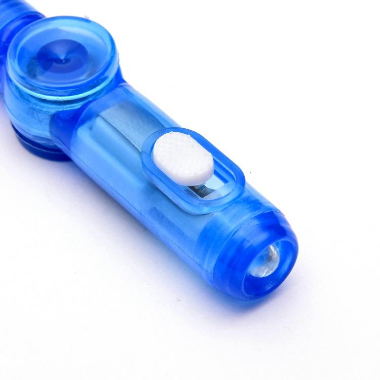 Stylo rotatif lumineux LED coloré, stylo à bille, fournitures d'apprentissage de bureau, couleur aléatoire