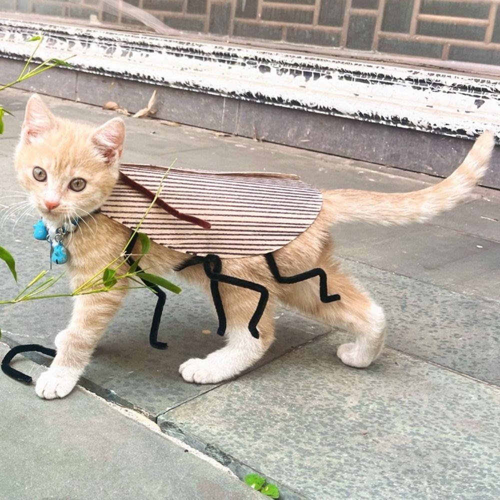 Cartoon Cat Cosplay Cockroach Costume Creative Cat Transformation Costume  Pet Supplies