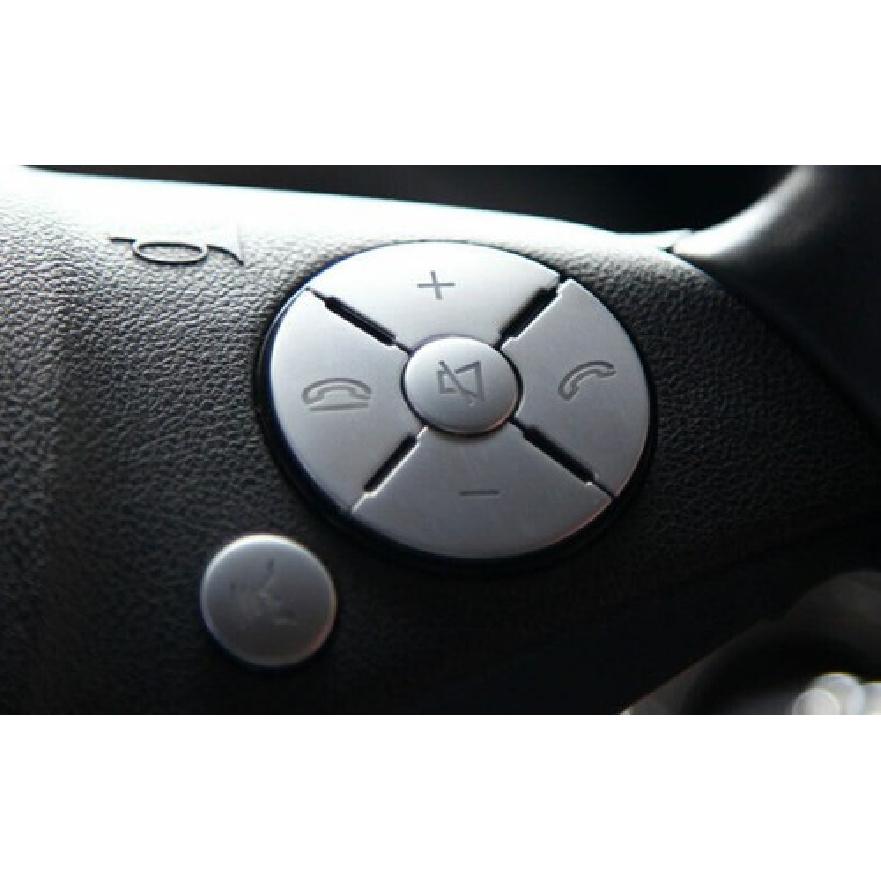 Matte Silver Front Steering Wheel Frame Cover 12pcs For Benz C-Class 2007-2010