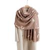 Autumn and winter sweet fashion imitation cashmere bow printed scarf fashion designer temperament warm scarf