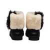UGG Vintage Lehké Teplé Protiskluzové Sněhule z Ovčí Kůže Semišové Dámské boty Černé 1101039-BLK