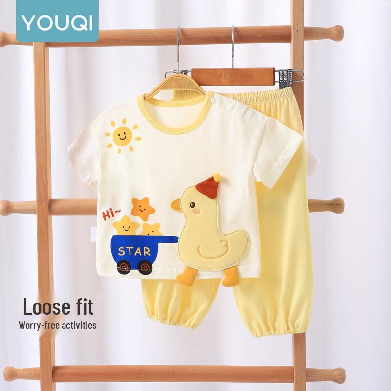 Youqi Baby Unisex Summer Short Sleeve Pants Set