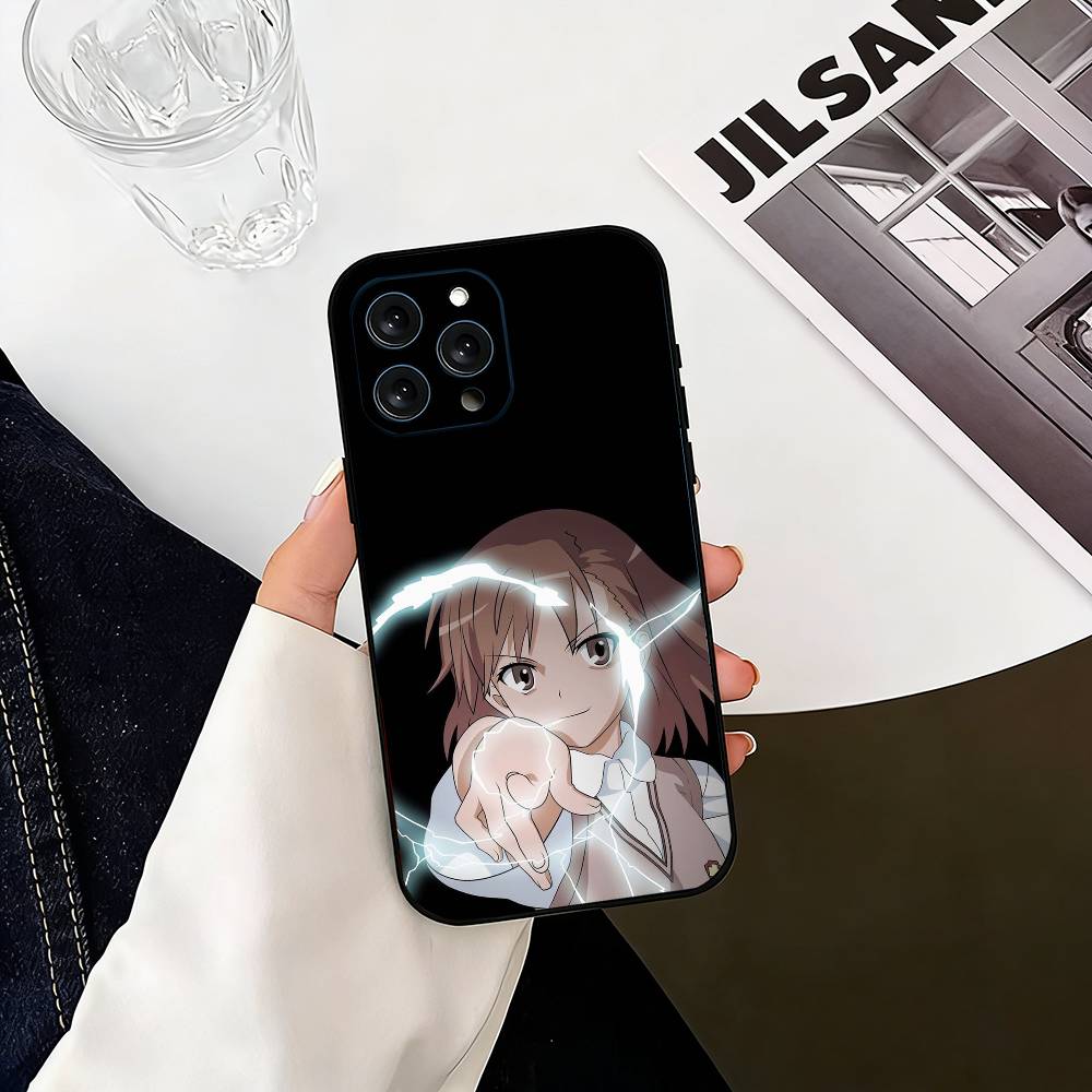 Misaka Mikoto Railgun Electric Warning Style  Phone Case Silicone Soft For IPhone 17 16 15 14 13 12 11 X XR Plus Pro Max Plus