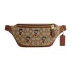 COACH X Disney Collaboration Leather One Shoulder Crossbody Fanny Pack Large Men's Umber With Classic Monogram CL961-B4KM