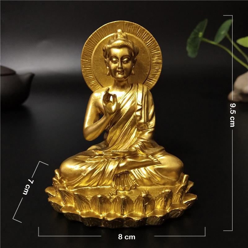 Golden Buddha Statue Hindu God Sculpture Figurines Ornaments Resin Craft Lucky Gifts Wealth For Home Decoration Buddha Statues