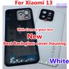 Good Working Battery Back Glass Cover Housing For Xiaomi 13 Mi 13 Rear Phone Lid with Camera Frame Lens Shell + Adhensive