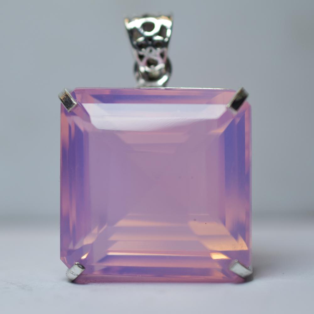 

Natural Opal Pendant 133.05 Ct 925 Sterling Silver Square CERTIFIED Gemstone my-475-ns