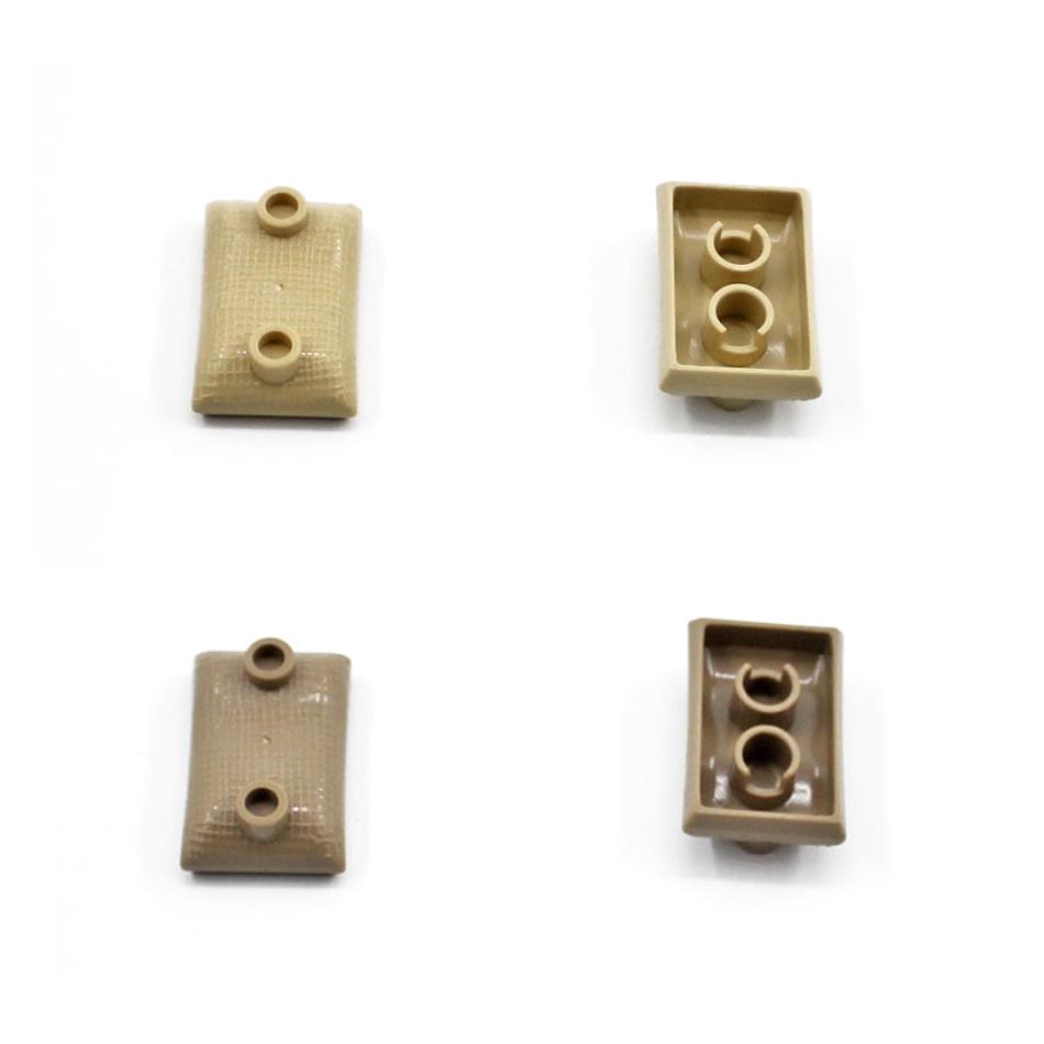 30/50 PCS Military Sandbag DIY Army Scene Parts Compatible WW2 Soldier Figures Weapon Building Blocks Toys For