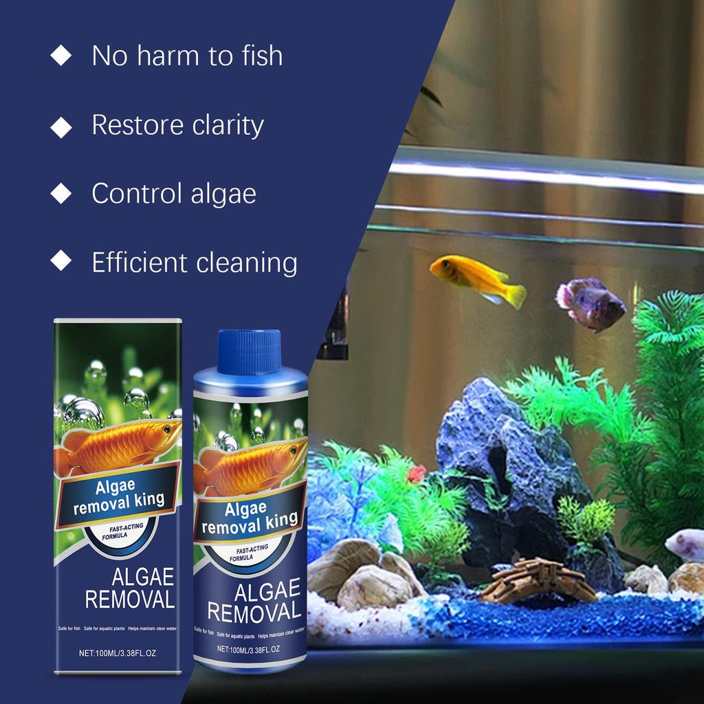 AMZ Aquarien Wasserklärer Reinigt Aquarienflecken, Macht Das Wasser Klar Und Kontrolliert Wachstum 100ml