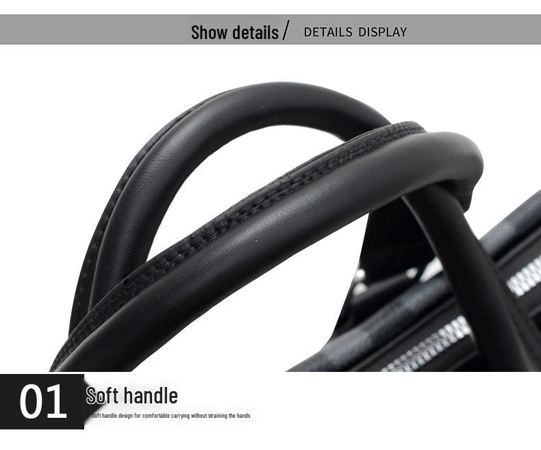 Men's Plaid Handbag: Business One-Shoulder Classic, 14-inch Laptop Briefcase