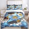 3pcs Five kittens for Halloween Bedding Set Includes Quilt Cover and Pillowcases, Suitable for All Seasons L039