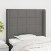 VidaXL Headboard with Ears Dark Grey 93x16x118-128 Cm Fabric3119563