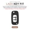 New Zinc Alloy Leather Car Key Cover, For Lada Vesta Granta Xray Kalina Priora Sedan Sport, Protected Keychain Bag, Accessories