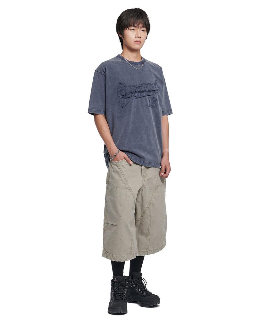 Nomaenyueol Applique T-Shirt - Washed Navy