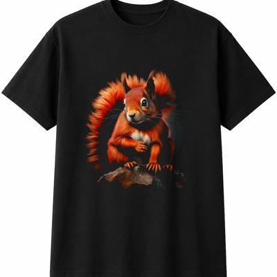 Red Squirrel Wildlife Mens Womens T-Shirt Unisex Novelty Gift Tee Funny Present