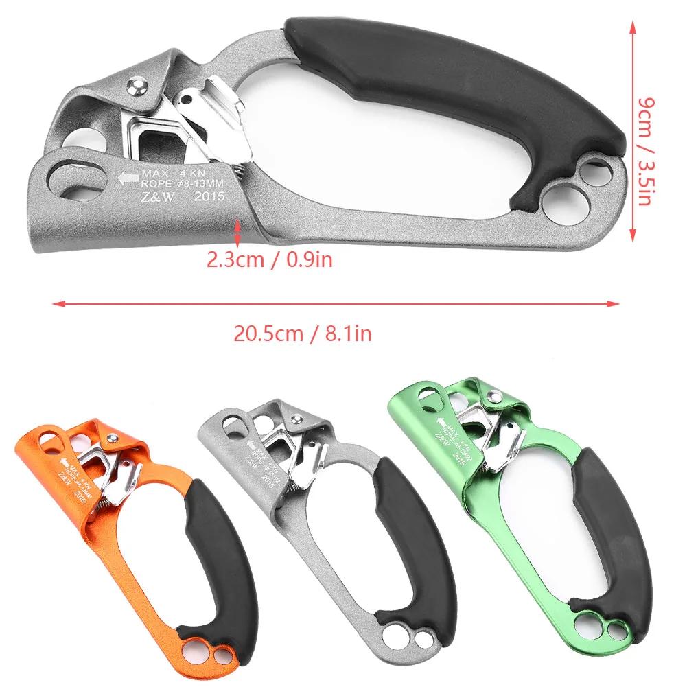 Climbing Hand Clamp Climbing Ascender Right Hand Climbing Ascender Rope Handle Clamp for 8mm-13mm Rope Rock Climbing Equipment