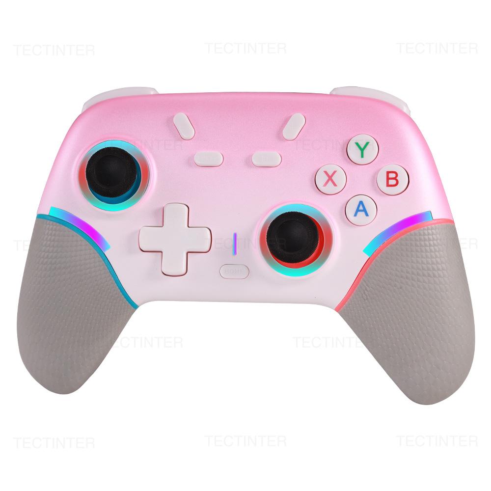 RGB Wireless BT Controller for Nintendo Switch 1/2/OLED Gamepad for Android Phone/PC Hall Effect Joystick with Turbo Function
