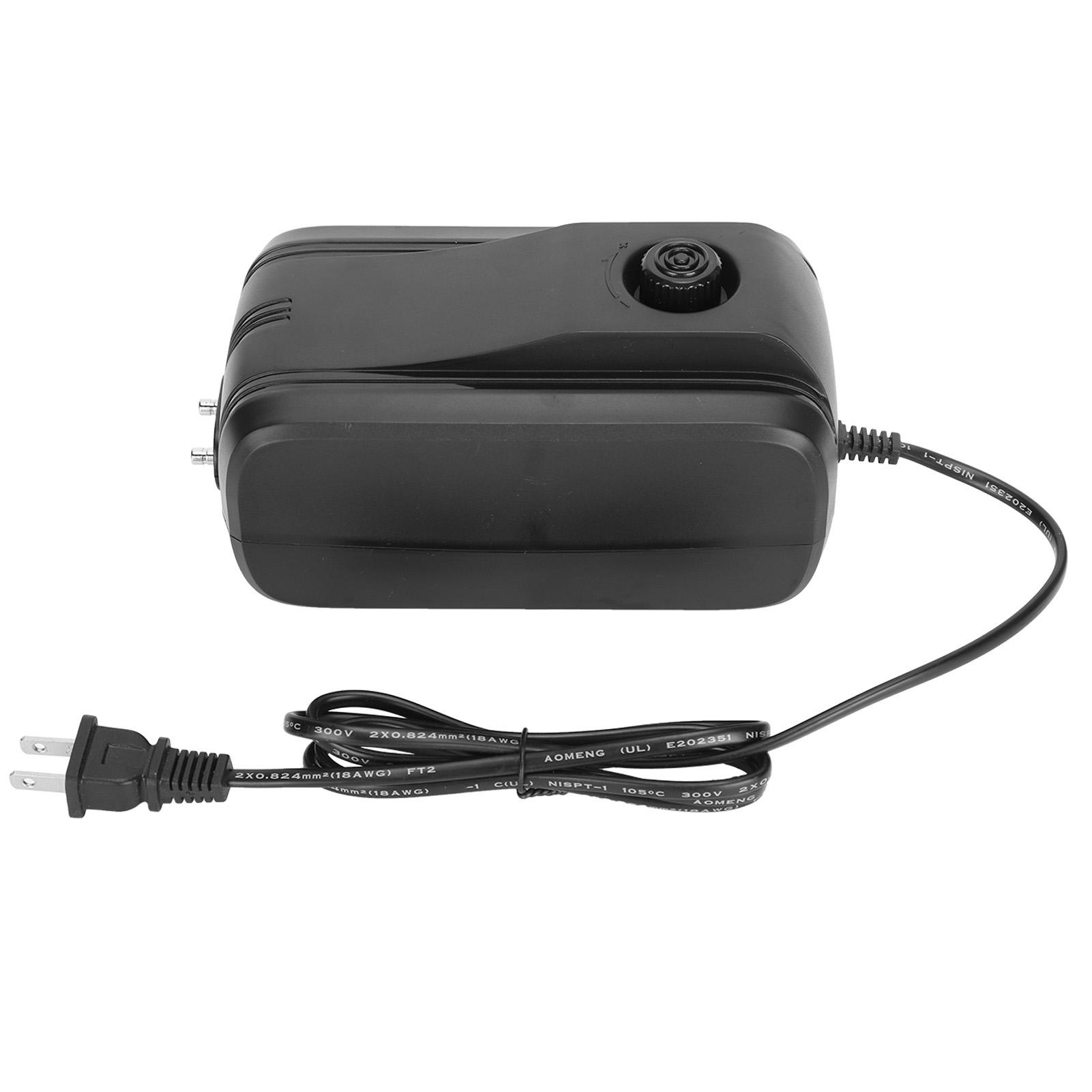 

Aquarium Air Pump Ultra Silent Fish Tank Oxygen Pump Dual Outlet Aerator US Plug 110V