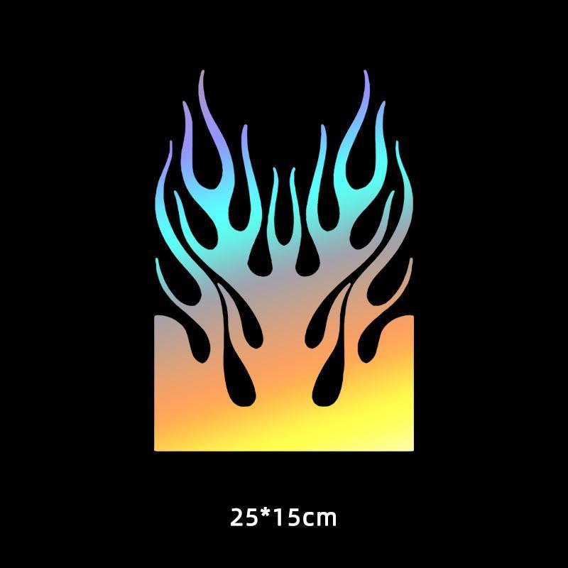 1Pc Flame Motorcycle Fenders Sticker Waterproof Self-Adhesive Vinyl Decal For Most Motorcycle Mudguard Decoration