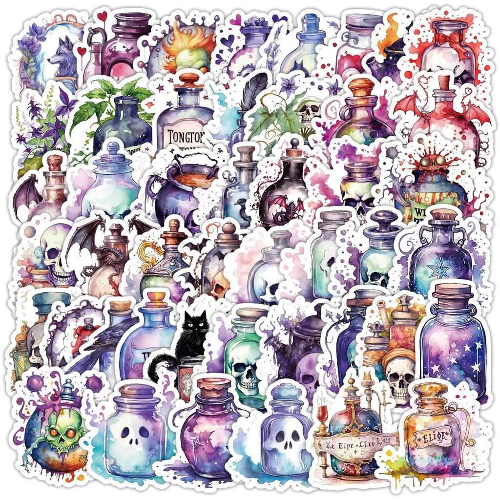 50 Magical Magic Potion Graffiti Stickers Mobile Phone Computer Waterproof Decorative Stickers Creative Stationery Stickers