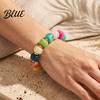 Shiny Luster Bracelet Boho Beaded Bracelets Colorful Acrylic Beads Adjustable