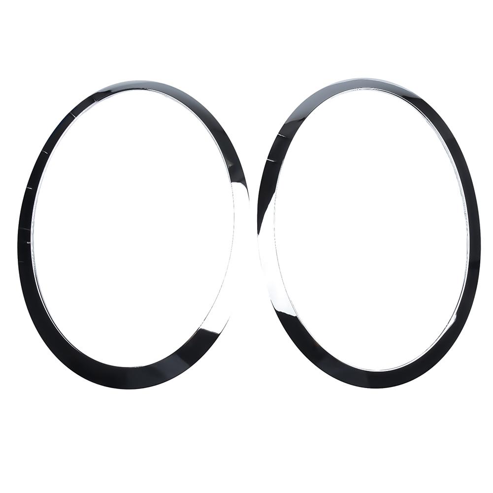 1Pair Silver Headlight Trim Ring Covers For MINI Cooper F55 F56 F57 2014-2024 Lamp Frame Headlight Trim Ring