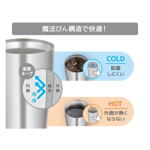Thermos Vacuum Insulated Tumbler 420ml Stainless Steel Dishwasher Safe Thermos Structure Heat/Cold JDY-420 S