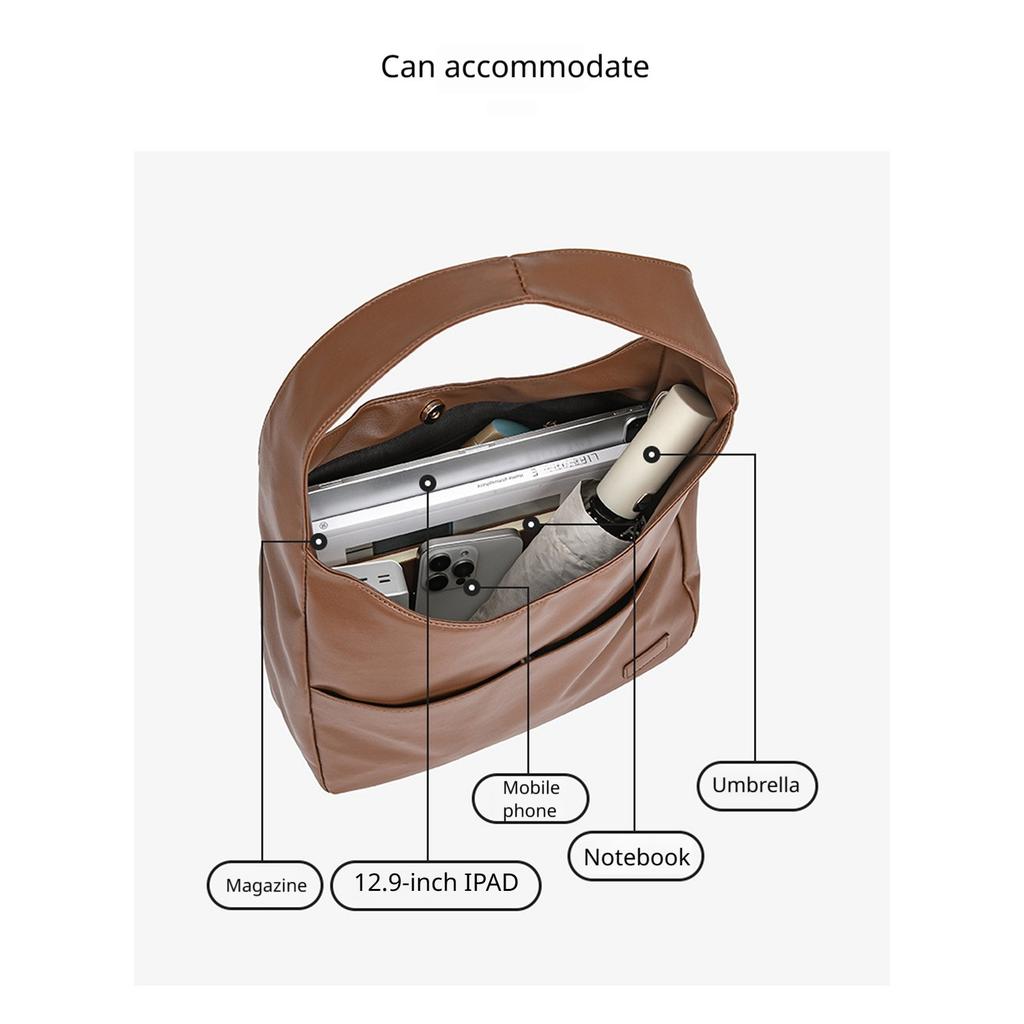 Women's Color Tote Bag, Casual Trendy Versatile Daily Capacity Shoulder Bag