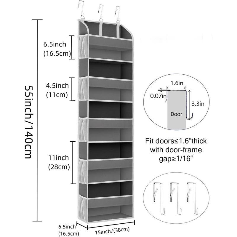 Storage Bag For Dormitory Behind The Door Shoe Bag Household Underwear Storage Bag Wall Mounted Multifunctional Storage Mesh Bag