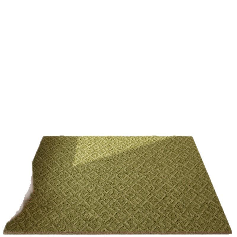 French Vintage Green Silk Doormat: Dirt & Wear-Resistant, Non-Slip Entrance Rug for Indoor/Outdoor Use
