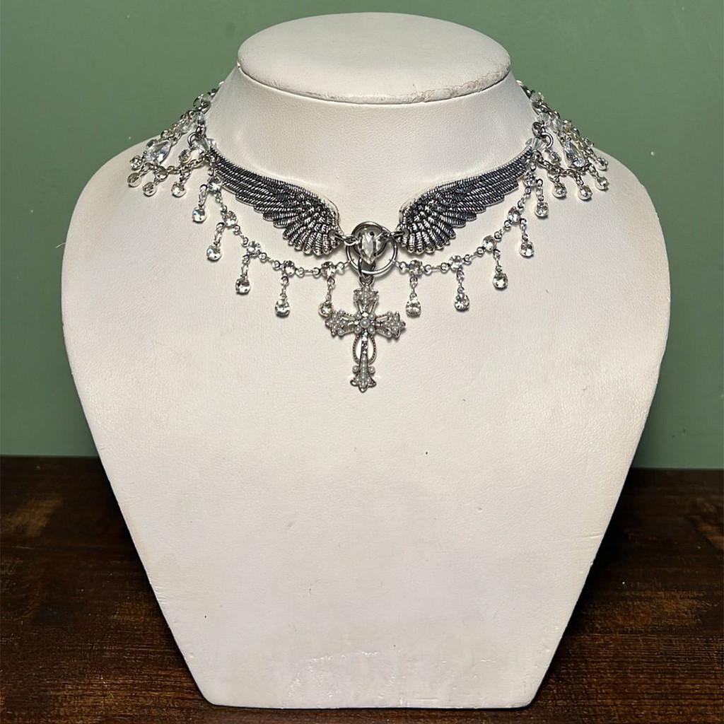 Geometriskt legeringshängehalsband för kvinnor Halloweenfestival modesmycken