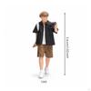Miniature Figure Standing with Backpack Painted Scale Model Person for