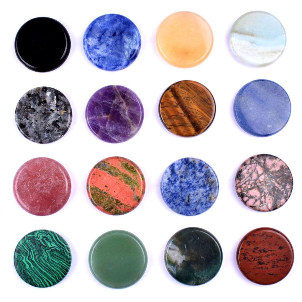 Natürliches 4cm rundes Kristall-Scheibe - Roher Energie-Stein für DIY-Gravur, Beliebtes Ornament
