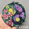Love Nature Patch Magic Mushroom Embroidery Patches For Clothing Diy Iron-On Stickers Appliques Flowers Stripes