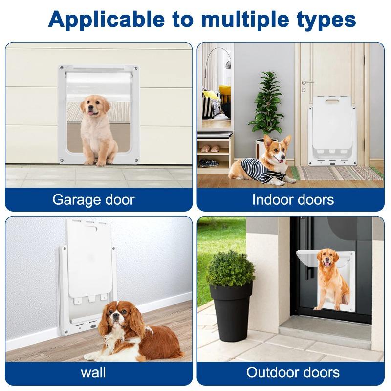 Porte pour Animaux Améliorée pour Grands Chiens Portillon Robuste en PVC Golden Retriever Berger Allemand Rottweiler Usage Intérieur Extérieur