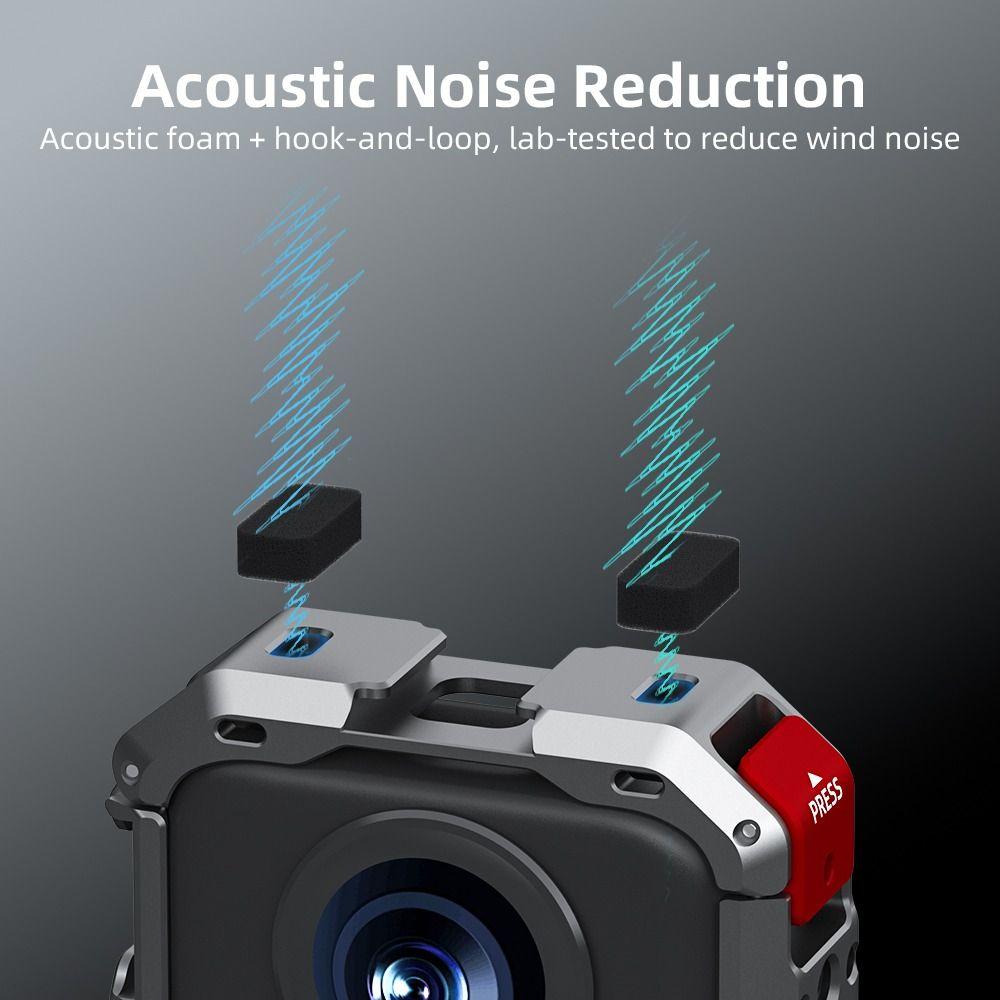 Quick Release Metal Rabbit Cage Cold Shoe Mount Frame for DJI Osmo 360 Action Camera Accessories