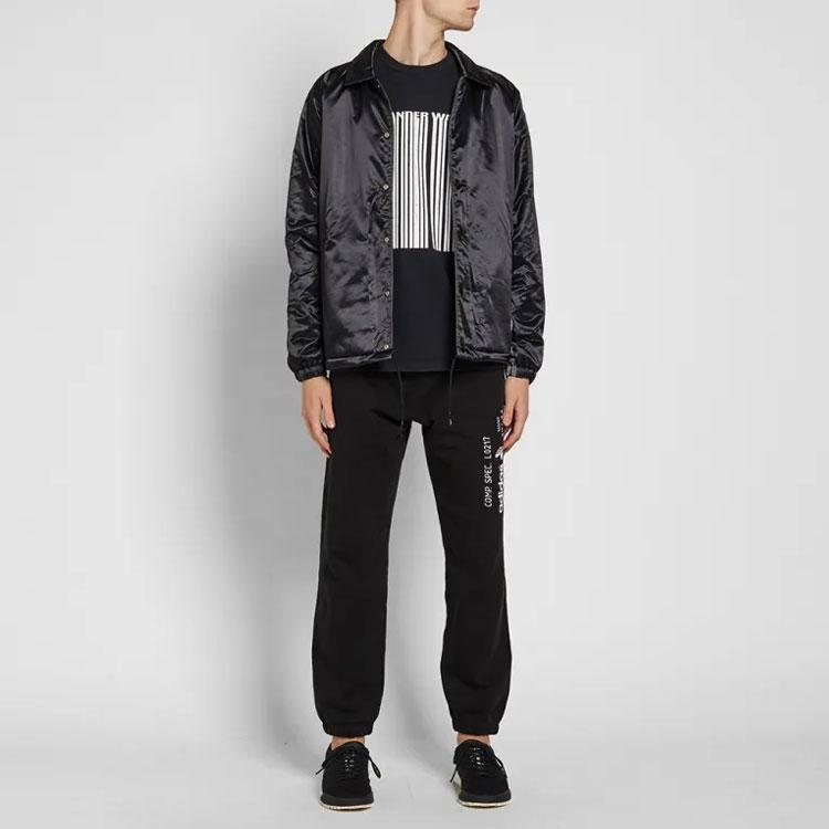 Adidas Originals X Alexander Wang Letter Logo Print Long Sleeve Jacket Men Jacket Black CV5254